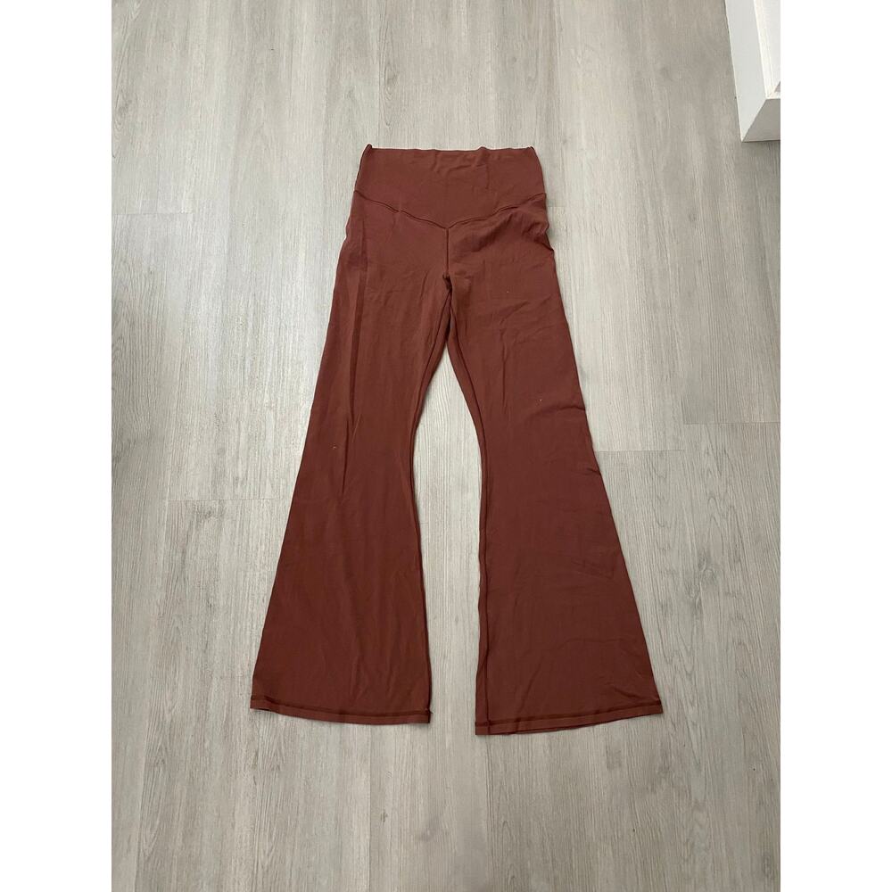 Aerie Crossover Flare Leggings Brown XL High Rise Yoga Pants - Picture 2 of 5